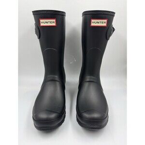 New Hunter Women's Black Original Short Rain Boots Winter Waterproof Boots Sz 9